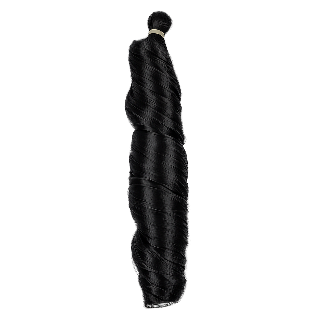 French Curl Braiding Hair - Black